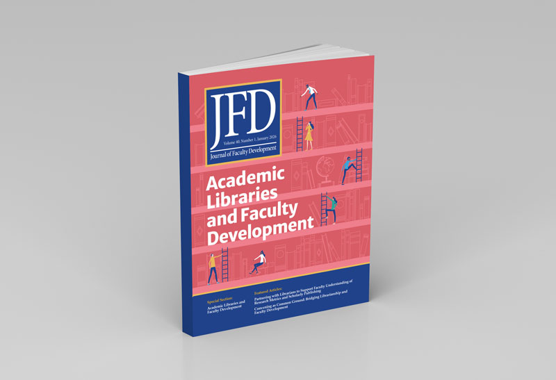 paperback copy of the Journal of Faculty Development