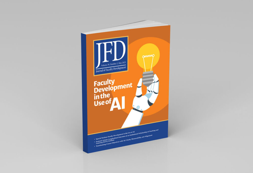 paperback copy of the Journal of Faculty Development