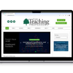 laptop displaying the Teaching Professor homepage