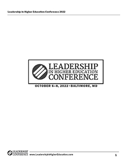 2022 Leadership in Higher Education Conference program