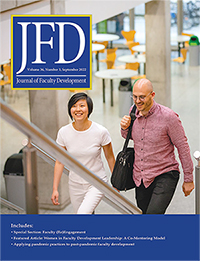 Journal of Faculty Development – September 2022 Print Issue