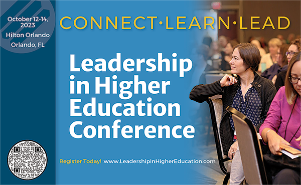 Leadership in Higher Education 2023 Conference brochure