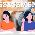 cartoon-image-of-two-students-at-desk-with-question-mark-and-the-word-assessment
