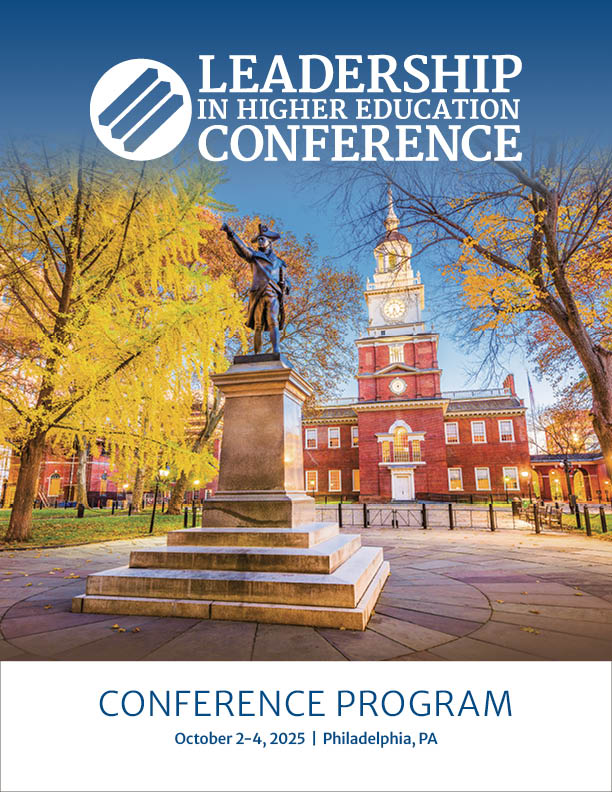 Cover of the 2025 Leadership in Higher Education Conference Program